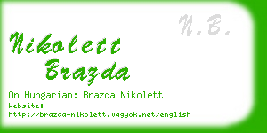 nikolett brazda business card